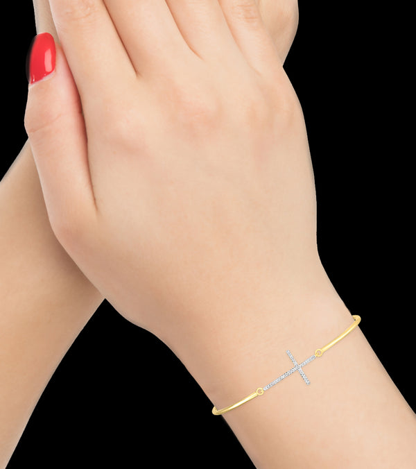 bracelet or blanc femme luxe